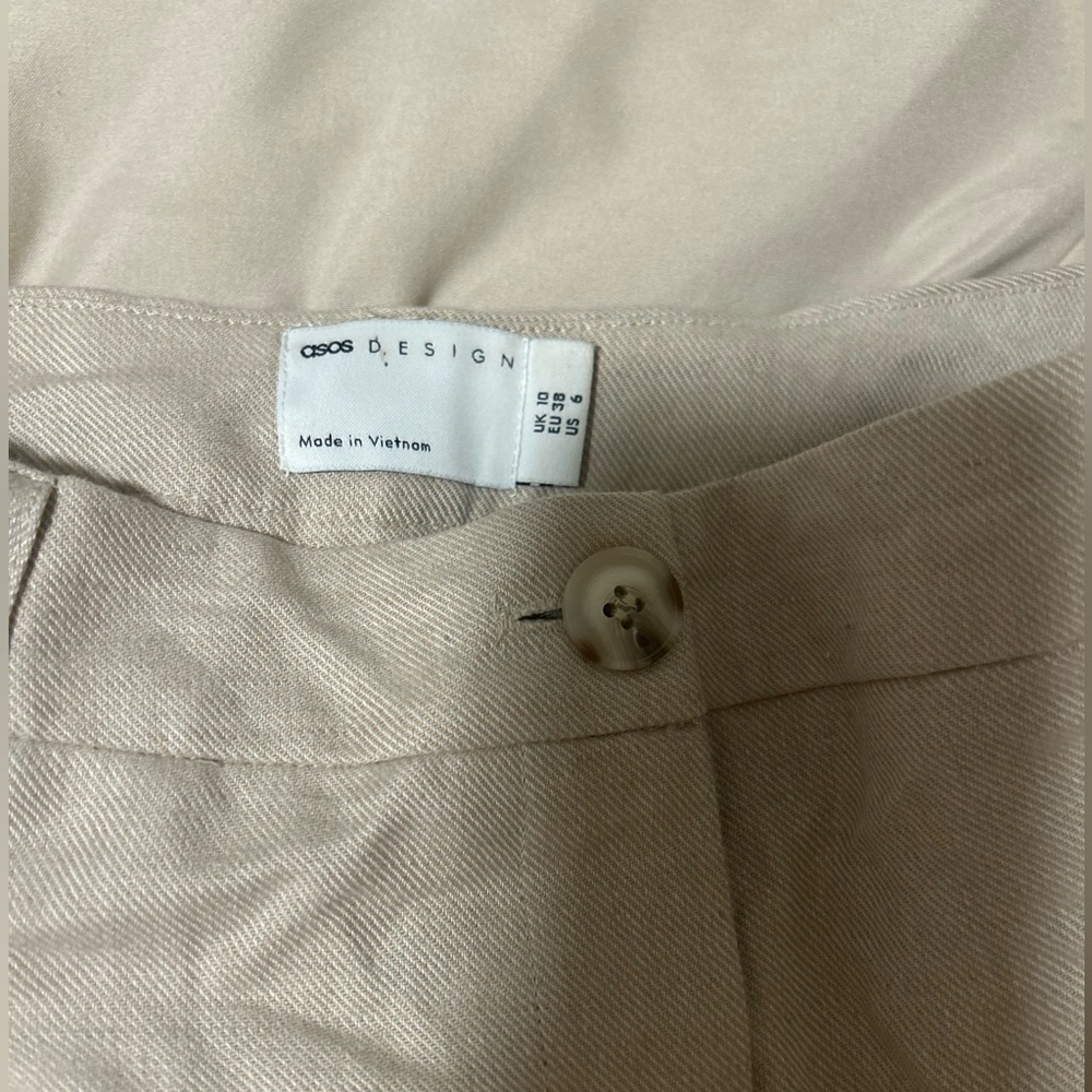 ASOS Design High Rise Wide Leg Pants - Picture 3 of 4